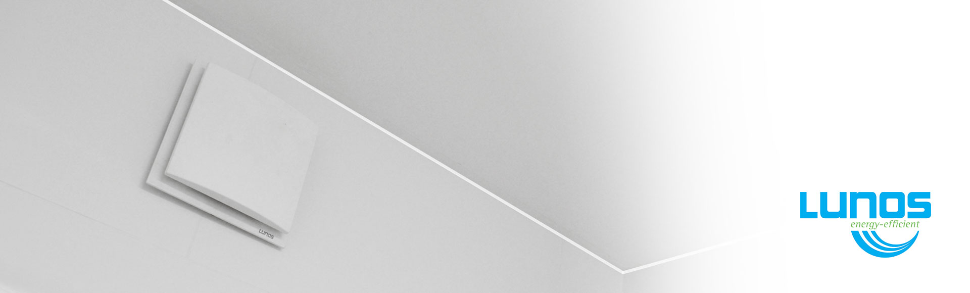 LUNOS product banner wall-mounted LUNOS module with sleek cover plate design